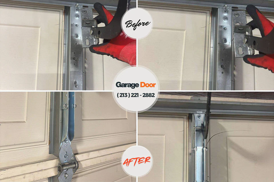 Before and after: garage door repair Beach Park, IL